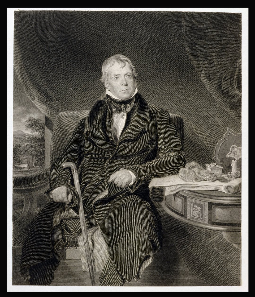 Sir Walter Scott (1771-1832) av Scottish School