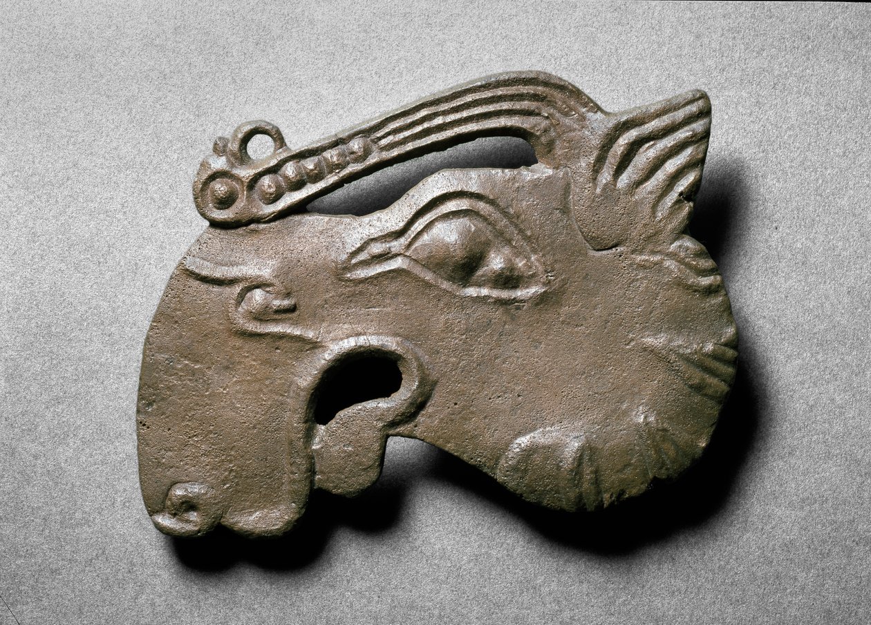 Elgens hodeplakett, fra grav VI ved Nymphaeum (bronse) av Scythian