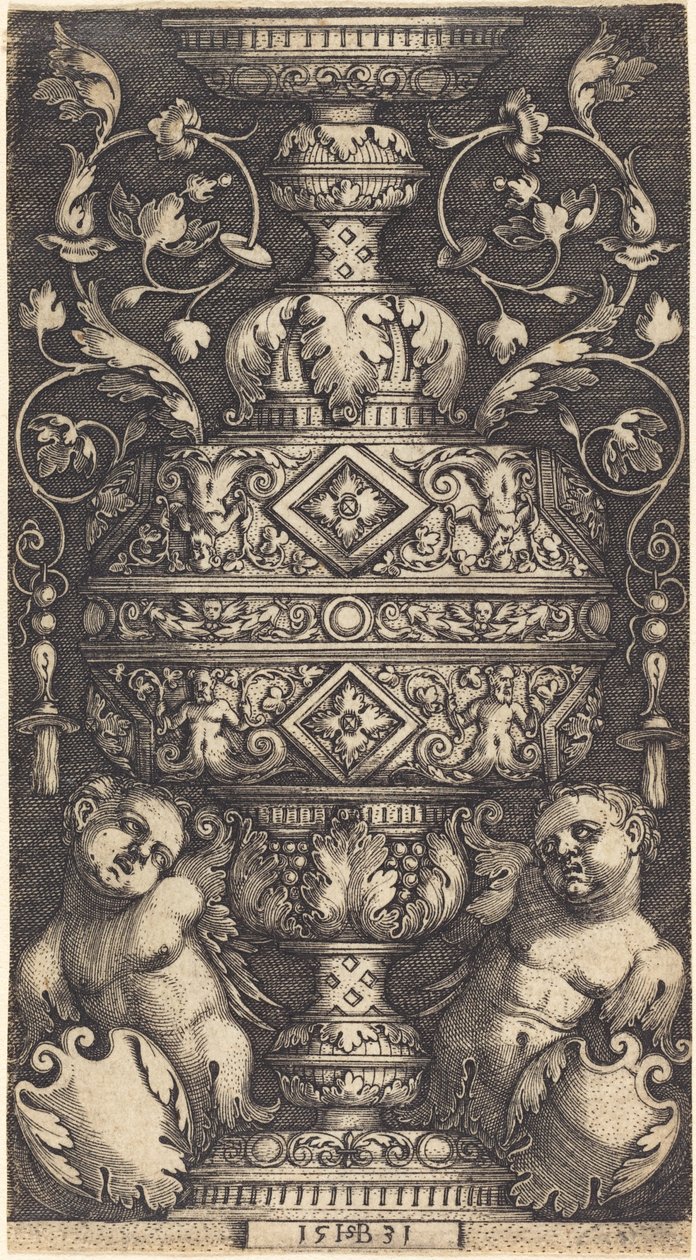 Double Goblet, ved Foot Two Genii av Sebald Beham