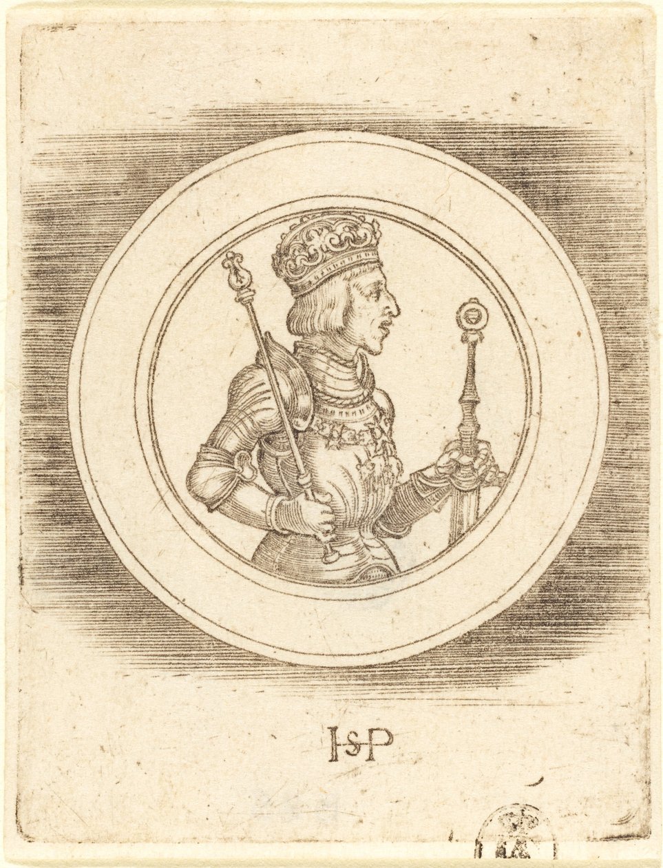 Medalje til kong Ferdinand av Ungarn og Böhmen av Sebald Beham
