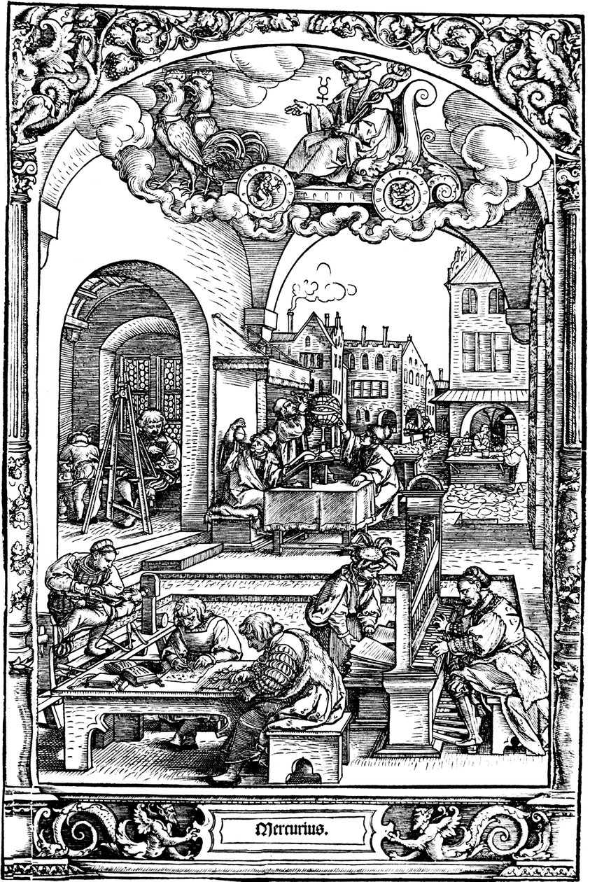 Merkur, 1531 av Sebald Beham