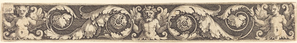 Ornament med en manns- og to kvinnelige figurer av Sebald Beham