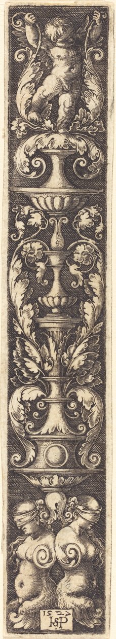 Ornament med to kvinner med bind for øynene av Sebald Beham