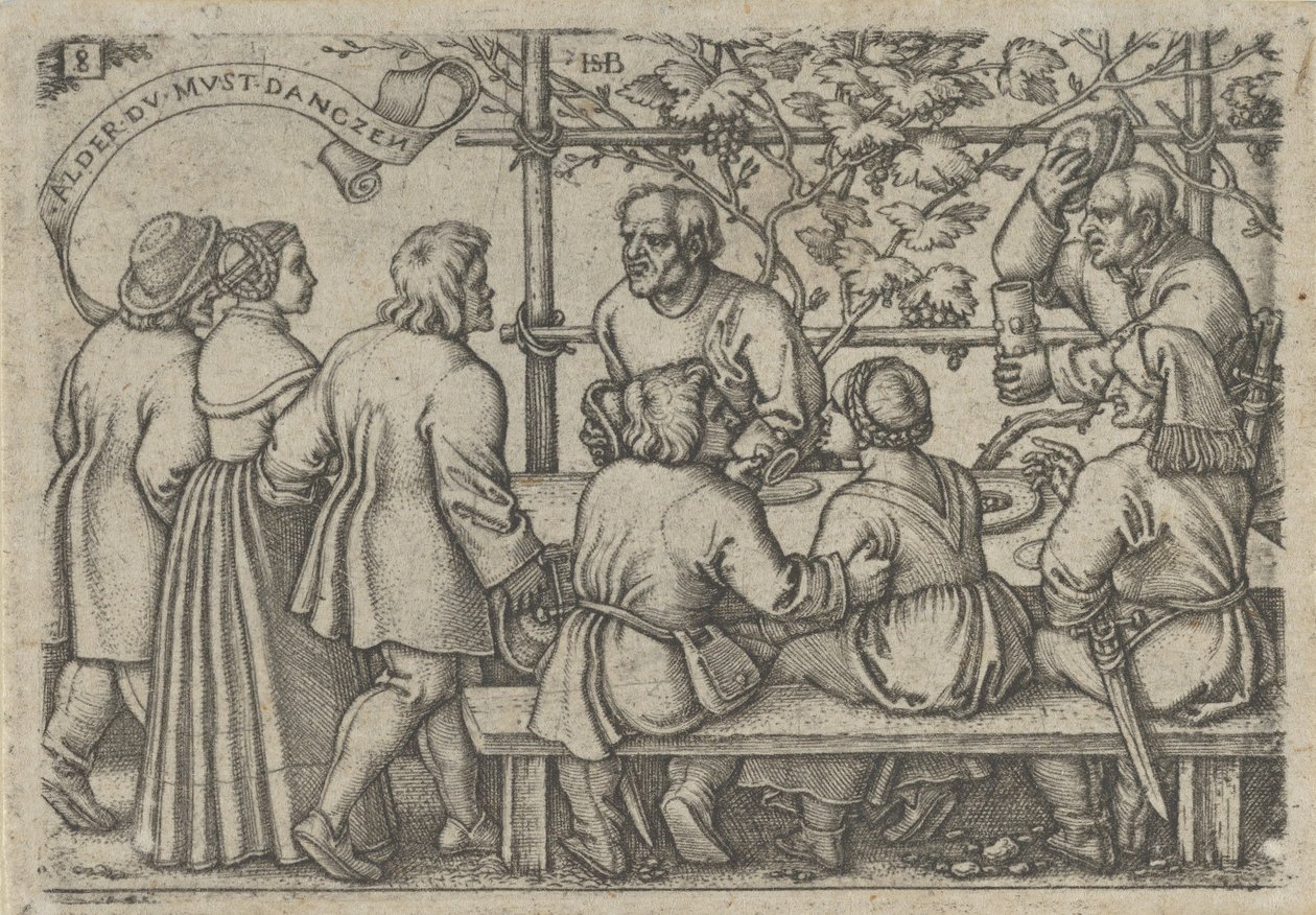 Bondefest, fra Bondefesten eller de tolv måneder, 1546-47. av Sebald Beham