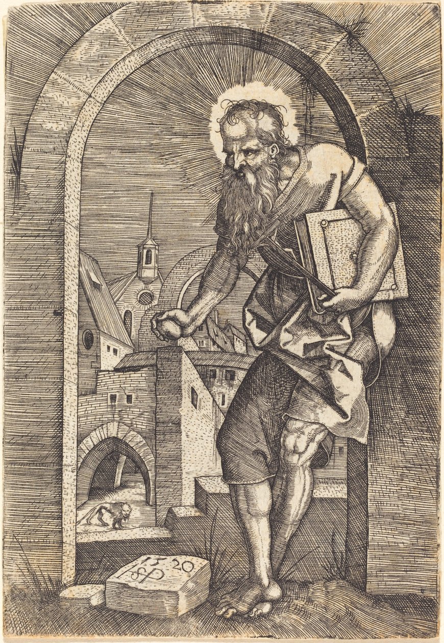 Saint Hieronymus ved buen av Sebald Beham