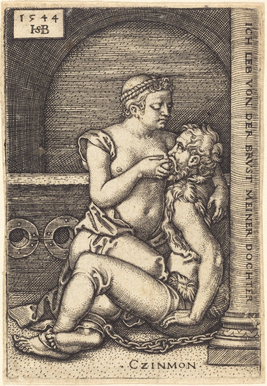 Simon og hans datter (Cimon og Pero) av Sebald Beham