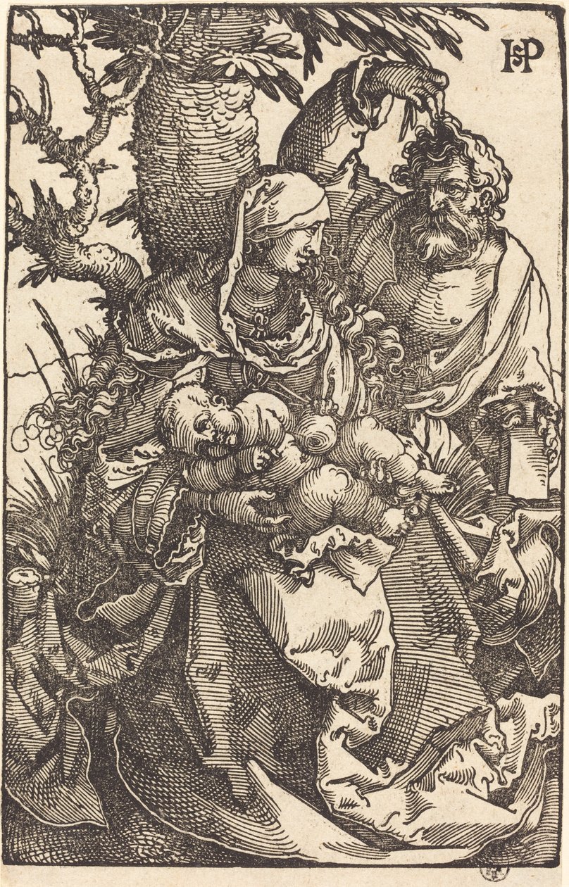 Den hellige familie under et tre av Sebald Beham