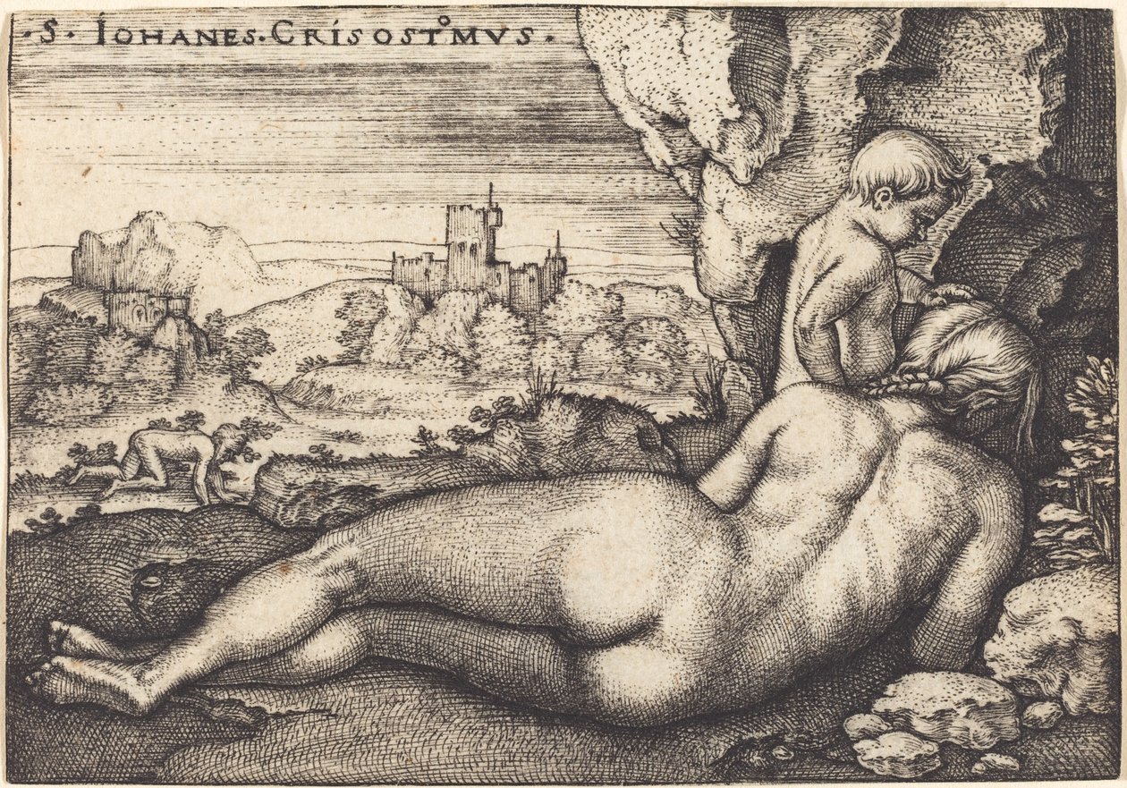 Sankt Johannes Chrysostomos bot av Sebald Beham
