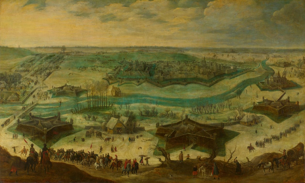 Beleiringen av Julich, 1621-22 av Sebastiaen Vrancx (attributed to)