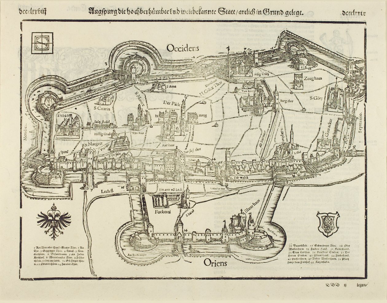 Plan av Augsburg, fra 
