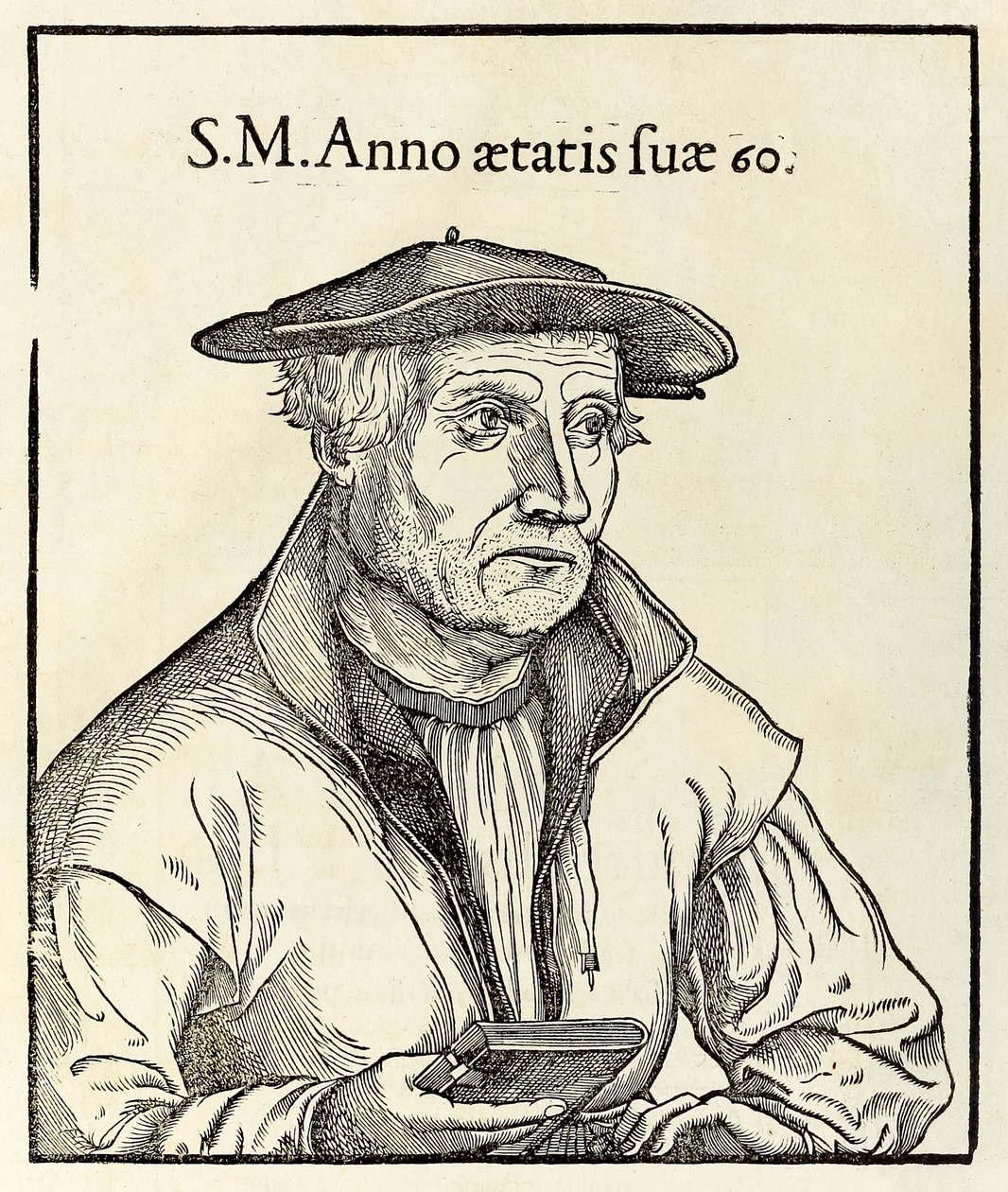 Portrett av Sebastian Munster fra en 1550-utgave av hans Cosmographia av Sebastian Munster
