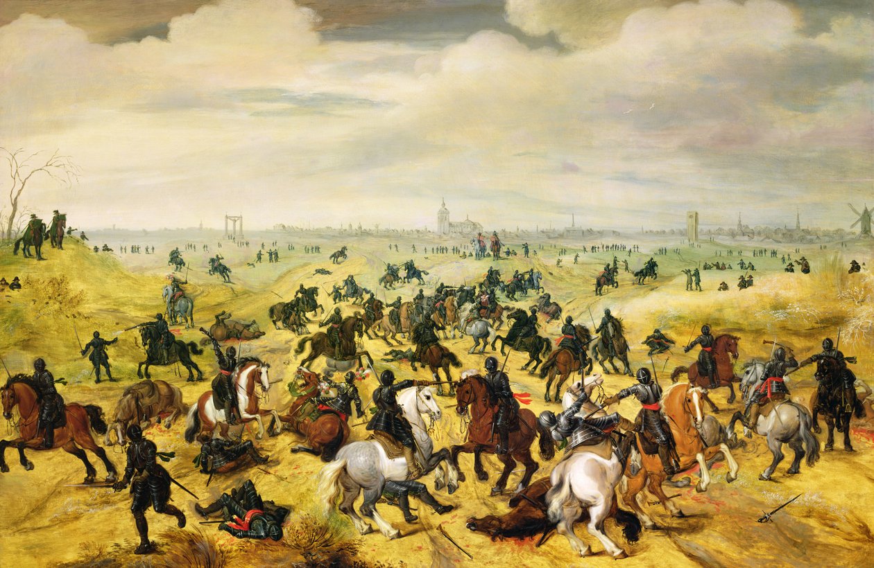Slaget ved Leckerbeetje, 1600 (panel) (par 77047) av Sebastian Vrancx
