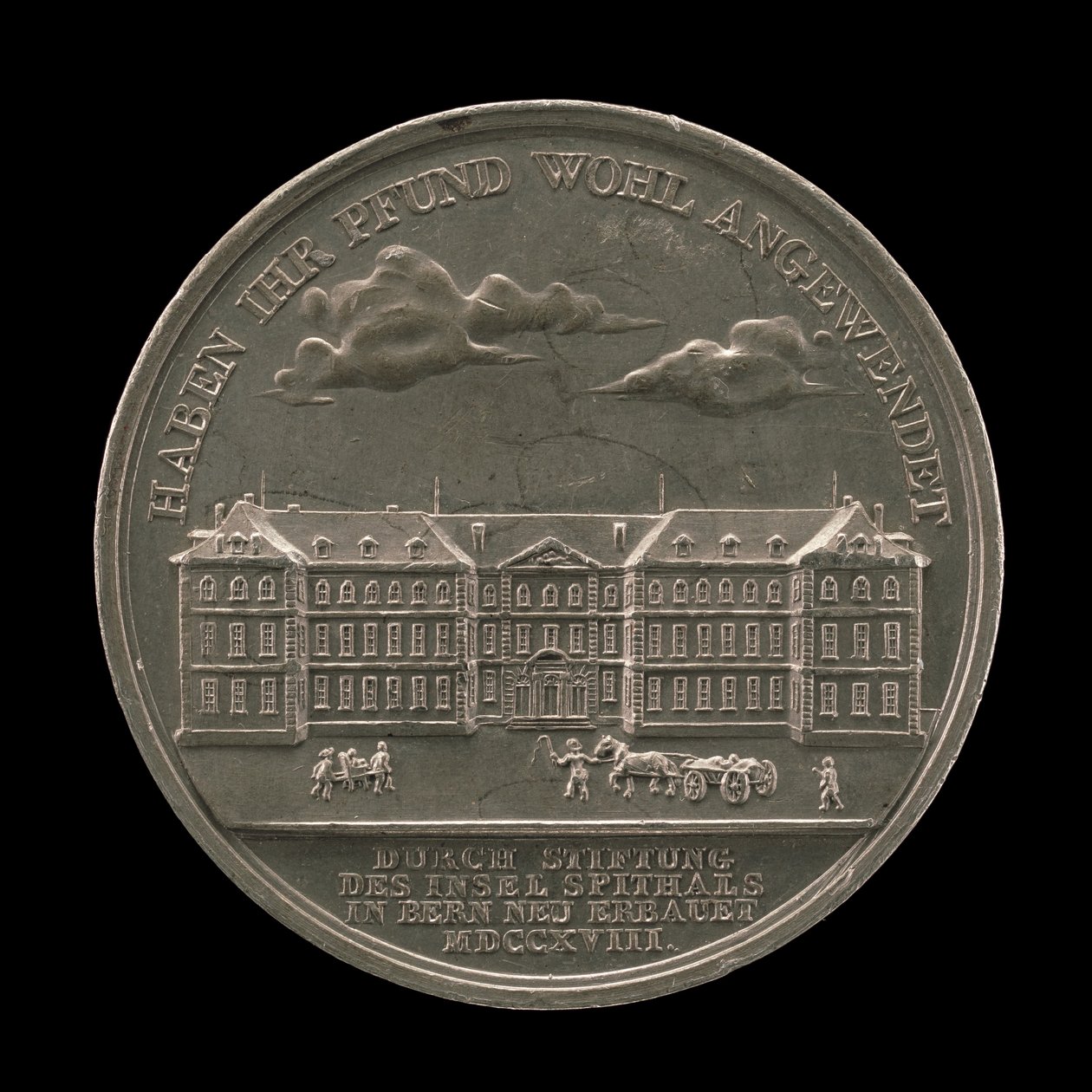 Inselspital, Bern [revers], 1818. av Sebastian Burger