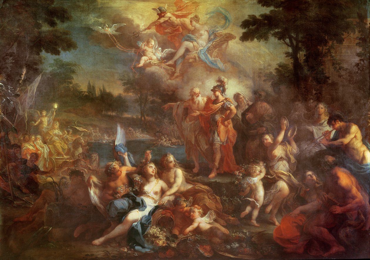 The Vision of Aeneas in the Elysian Fields, ca. 1735-40 av Sebastiano Conca