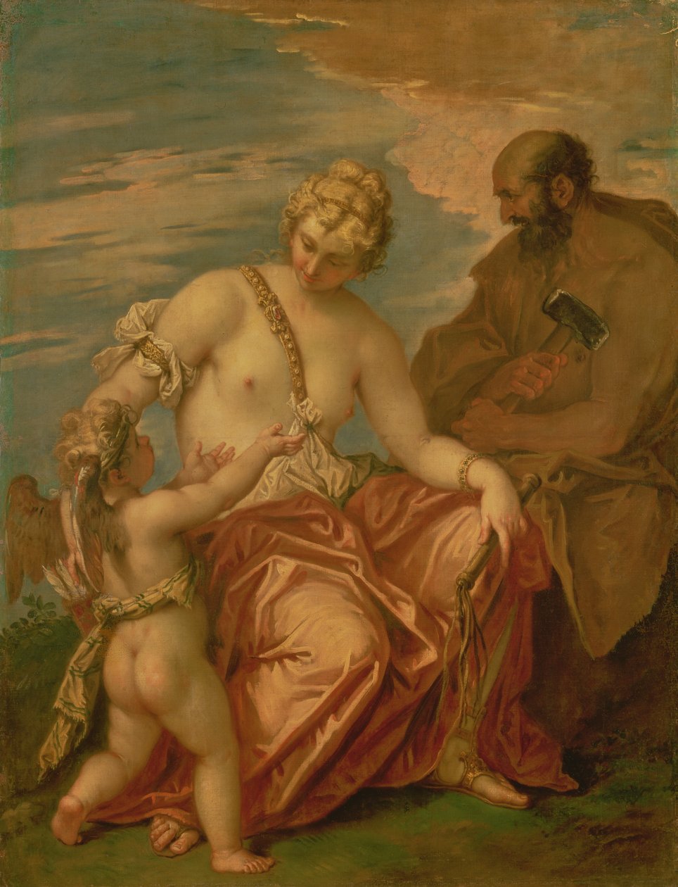 Venus, Vulkan og Amor, 1705-06 av Sebastiano Ricci