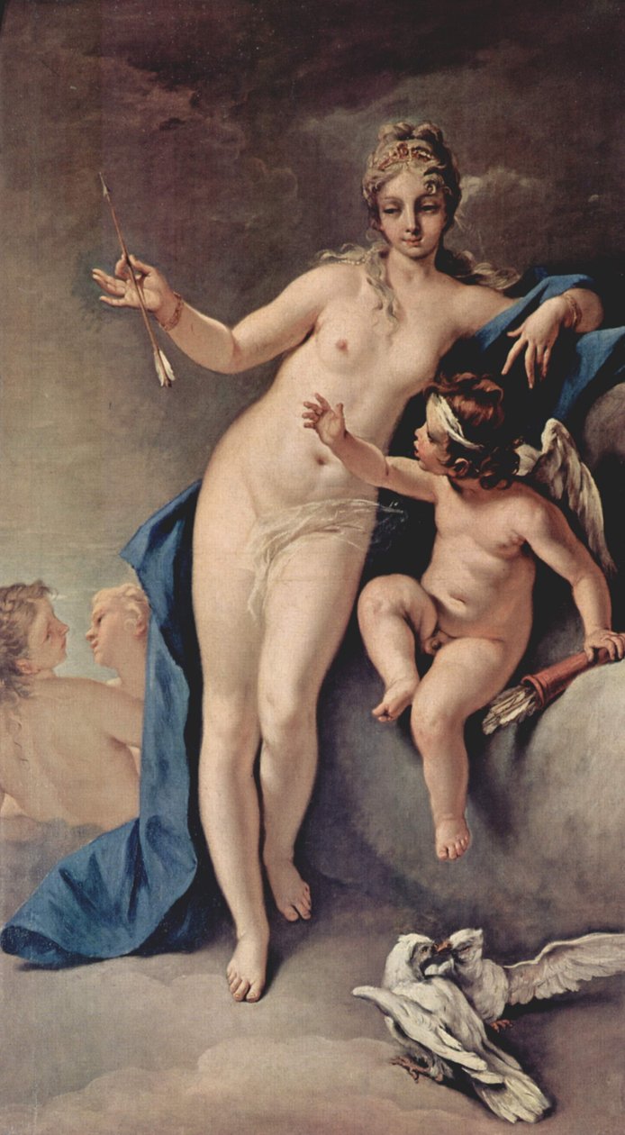 Venus og Amor av Sebastiano Ricci
