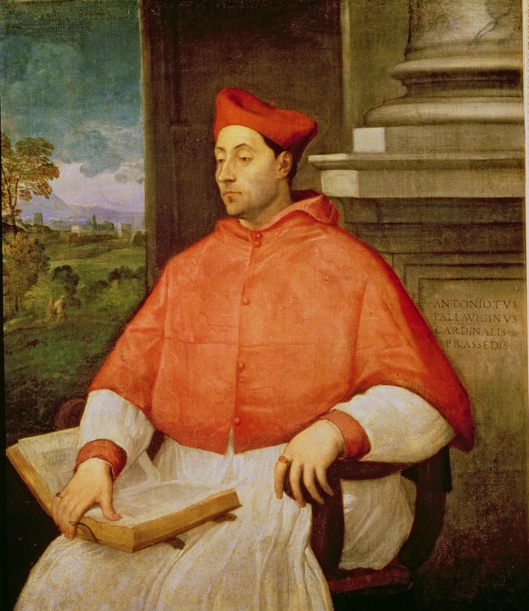 Portrett av kardinal A. Pallavicini, 1512 av Sebastiano del Piombo