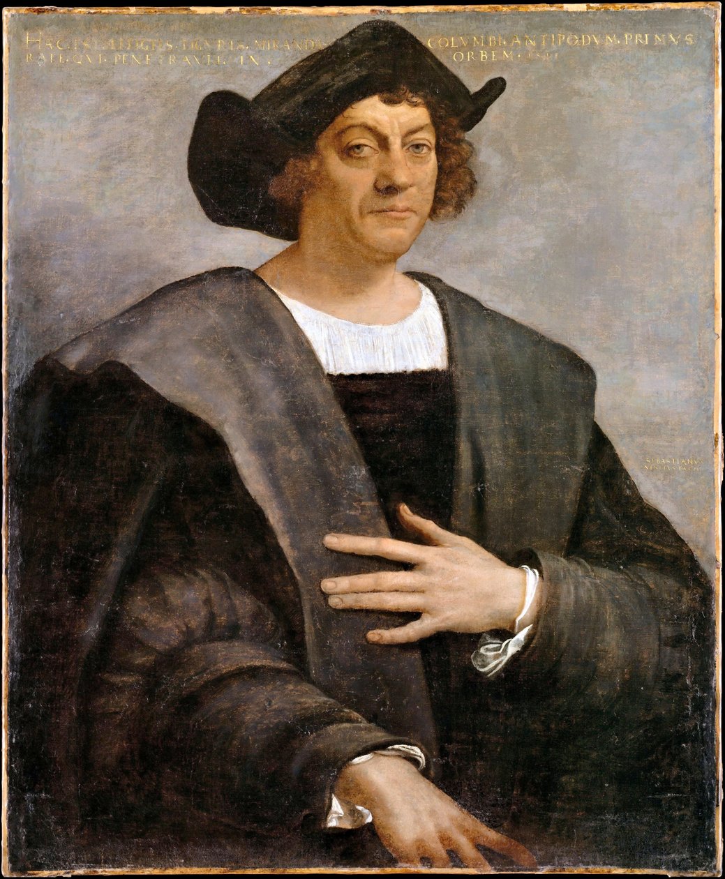 Portrett av en mann, sies å være Christopher Columbus av Sebastiano del Piombo