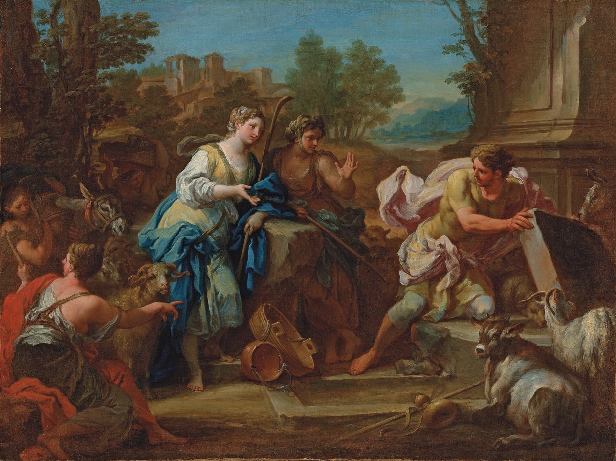 Jacob og Rachel ved brønnen av Sebastiano Conca