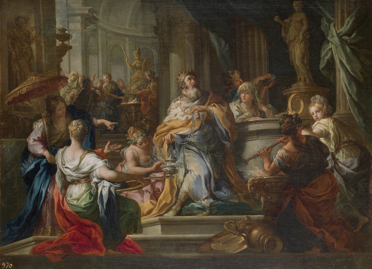 Kong Salomos avgudsdyrkelse av Sebastiano Conca