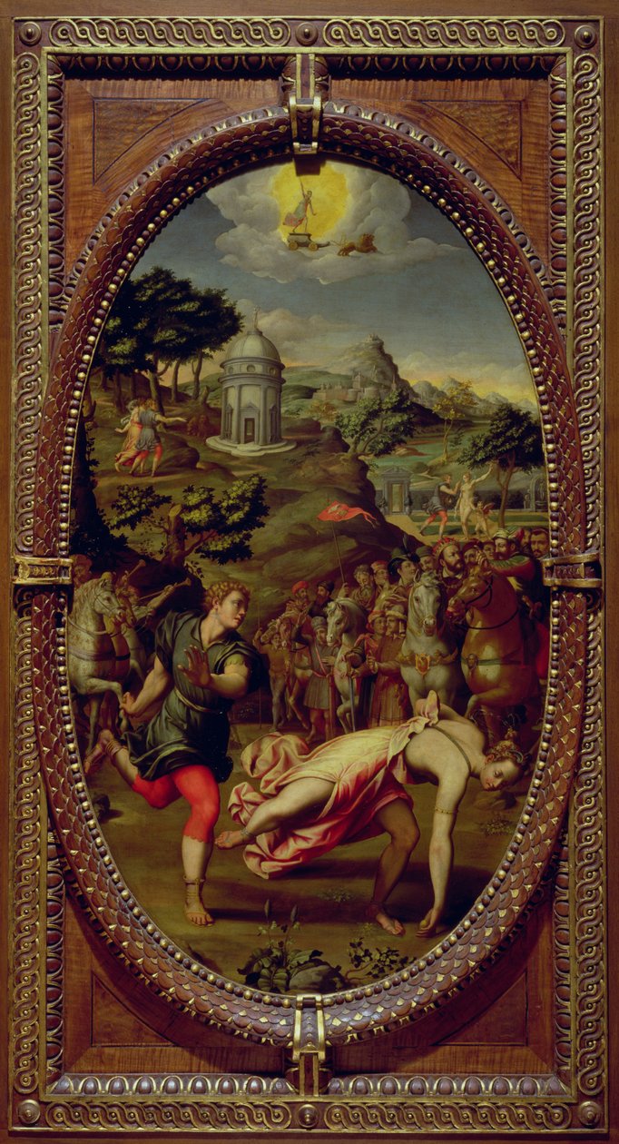 Atalanta og Hippomenes, 1572 (olje på skifer) av Sebastiano Marsili