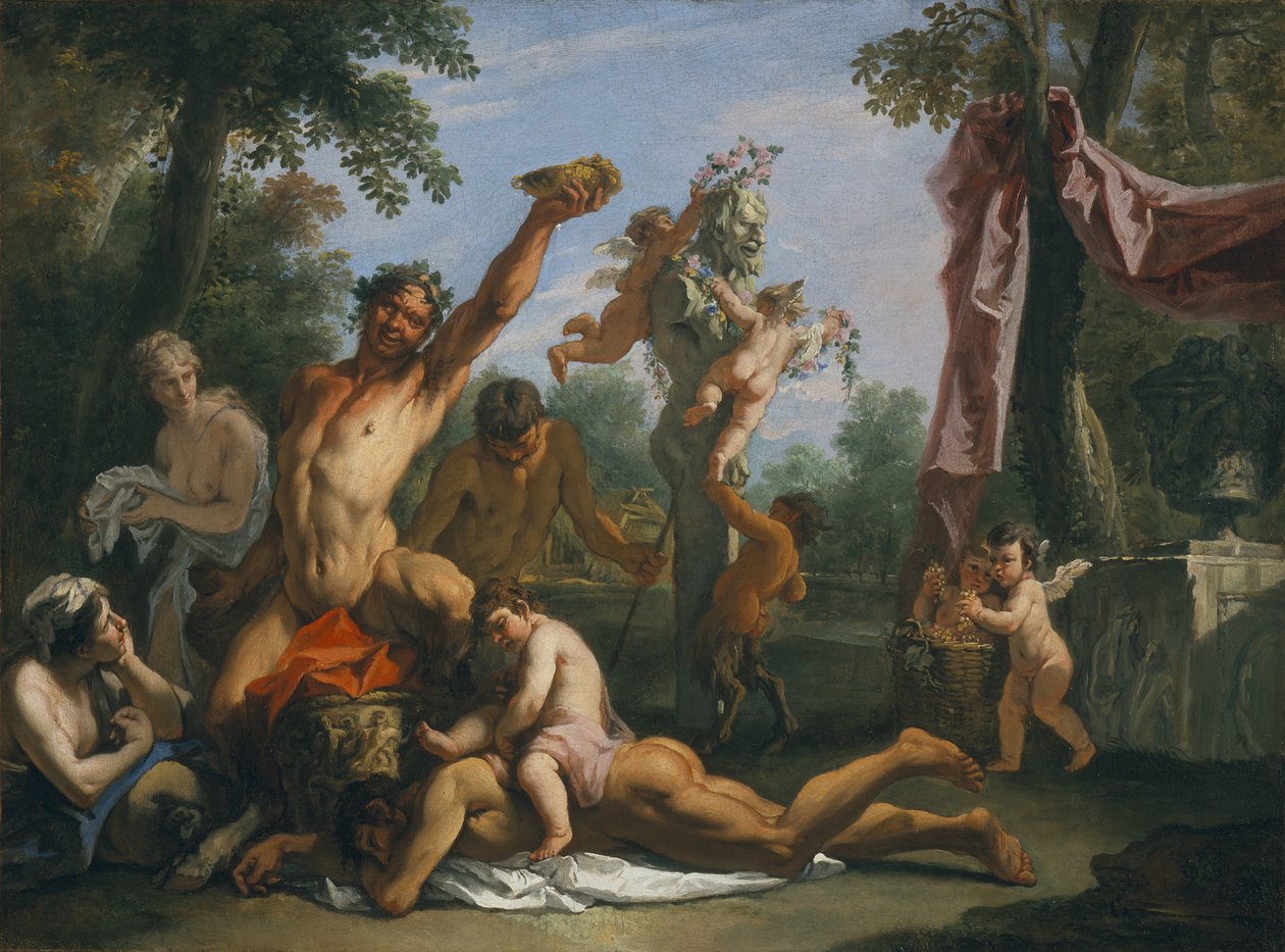 Et bacchanal av Sebastiano Ricci