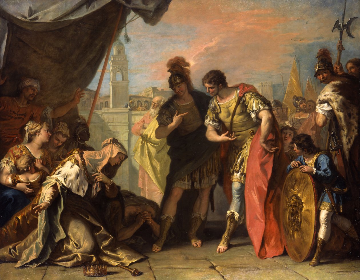 Alexander og familien til Darius, ca. 1708-1710 av Sebastiano Ricci