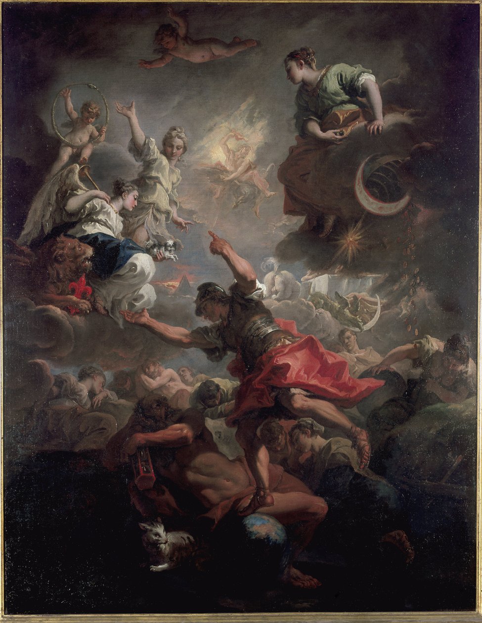 Allegory of Toscana (olje på lerret av Sebastiano Ricci