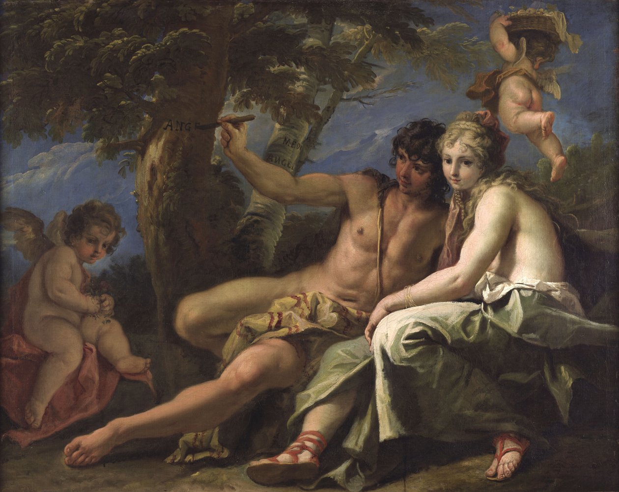 Angelica og Medoro av Sebastiano Ricci