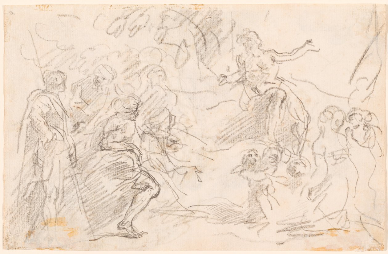 Bibelsk scene [verso] av Sebastiano Ricci