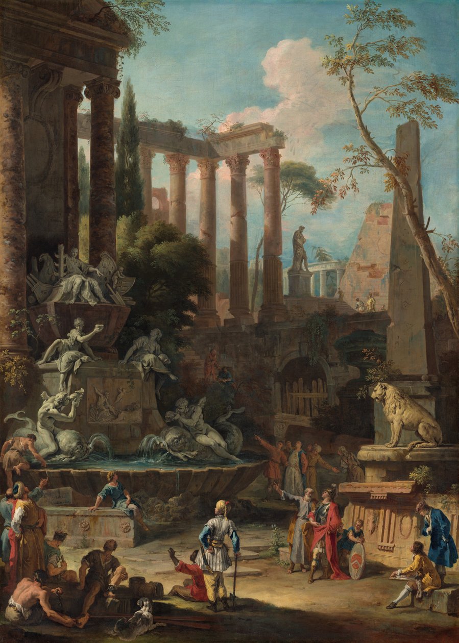 Minnesmerke over admiral Sir Clowdisley Shovell, 1725 av Sebastiano Ricci