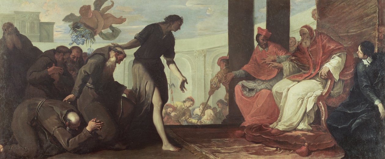 Paul III godkjenner kapusinerordenen av Sebastiano Ricci