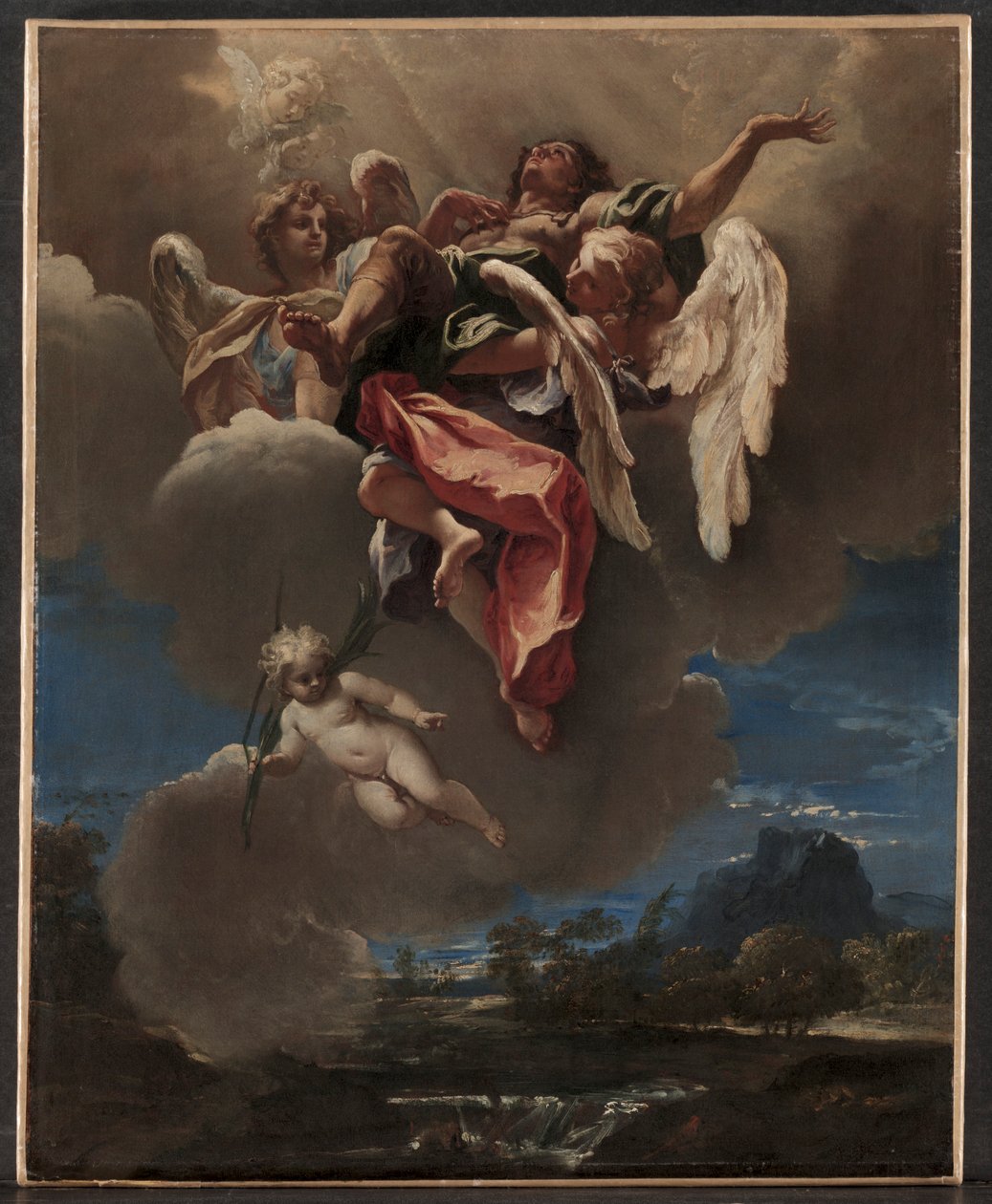Studie for An Apotheosis of a Saint for San Bernardino dei Morti, Milano, ca. 1695. av Sebastiano Ricci