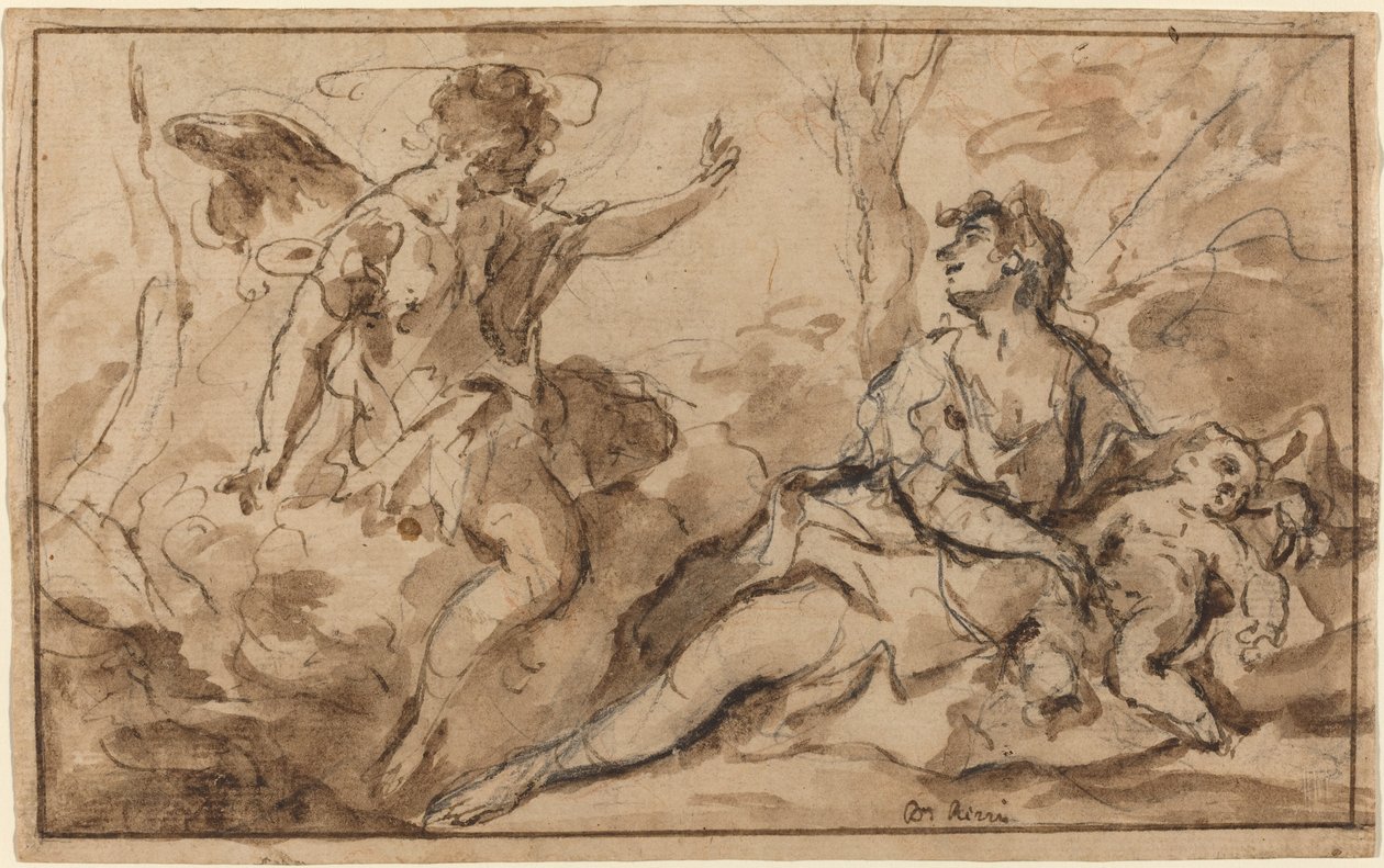 Engelen viser seg for Hagar og Ismael av Sebastiano Ricci