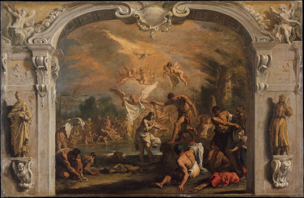 The Baptism of Christ, ca. 1713-14 (olje på lerret) av Sebastiano Ricci