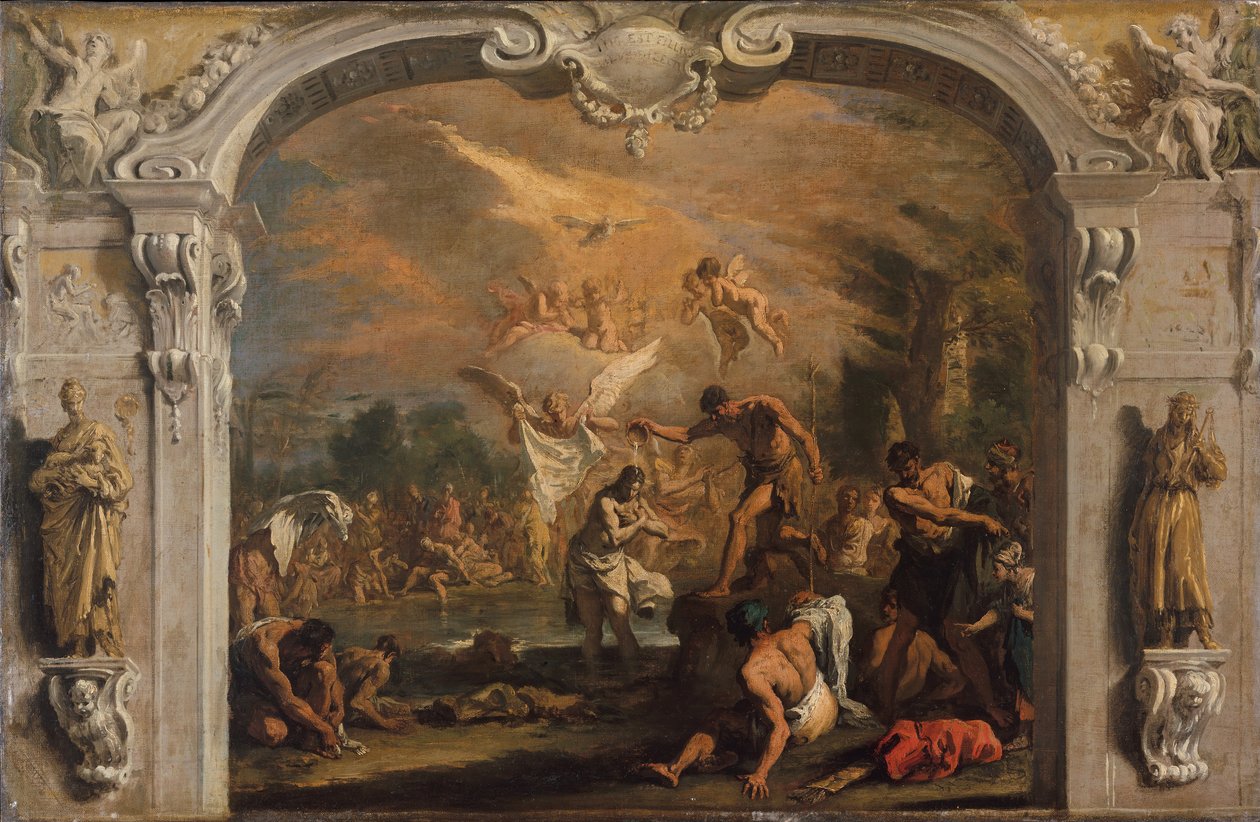 Kristi dåp, ca. 1713-14. av Sebastiano Ricci