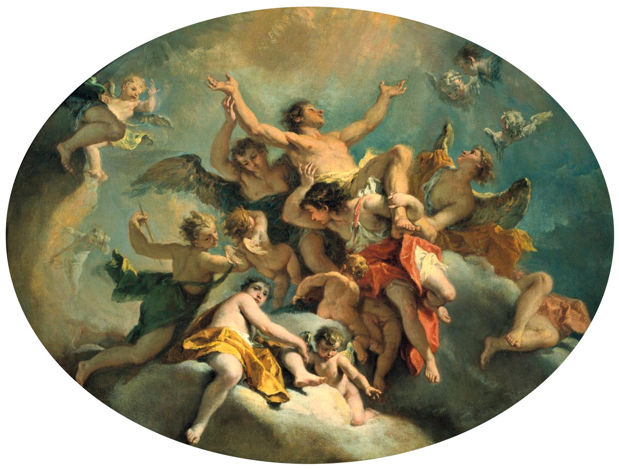 The Glorification of St Sebastian, slutten av det 17. tidlige 18. århundre av Sebastiano Ricci