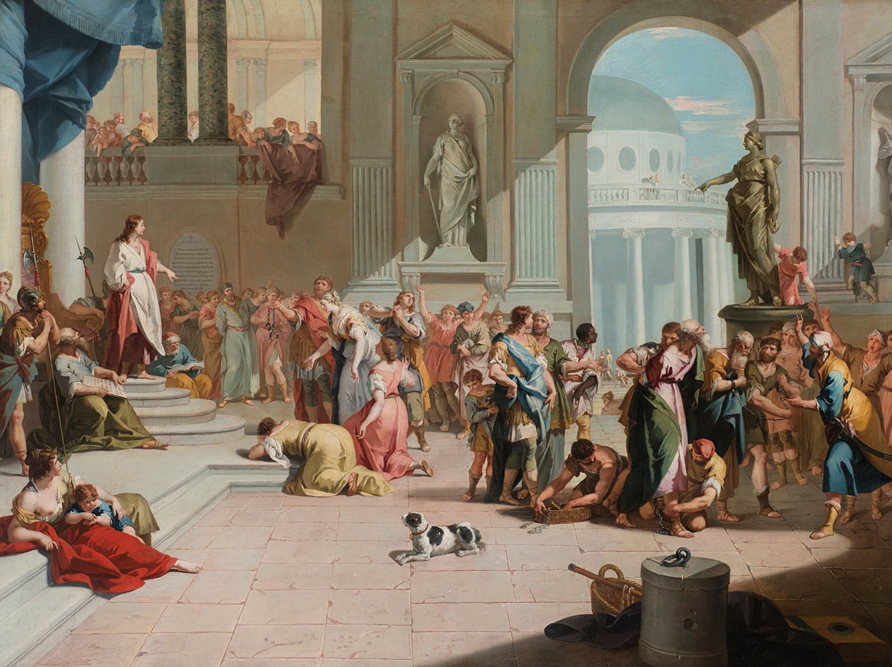 Frigjøringen av Susanna av Daniel. av Sebastiano Ricci