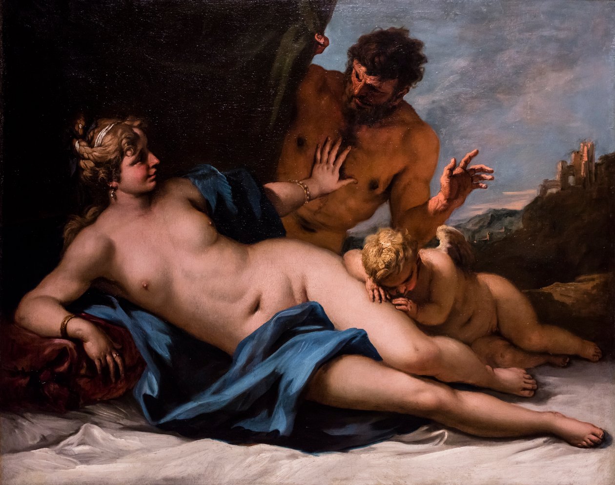 Venus overrasket av en satyr, ca. 1720/25 (olje på lerret) av Sebastiano Ricci