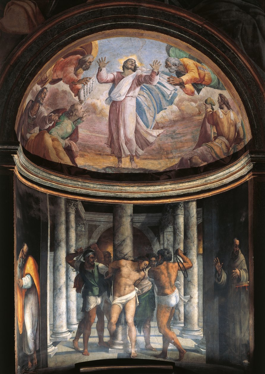 The Flagelation of Christ (fresco) av Sebastiano del (c.1485 1547) Piombo