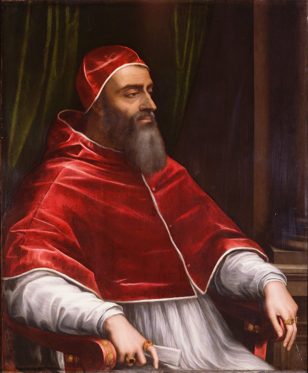 Pave Klemens VII, ca. 1531 (olje på skifer) av Sebastiano del (c.1485 1547) Piombo