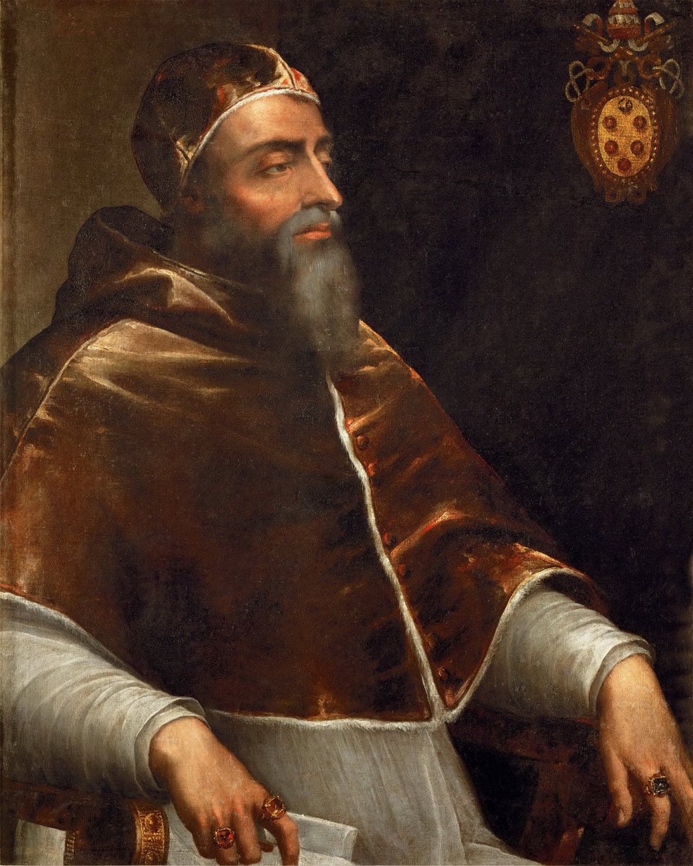 Portrett av pave Clement VII (1478-1534) (Jules de Medicis ou Giulio di Giuliano de Medici) - Piombo, Sebastiano del av Sebastiano del (circle of) Piombo