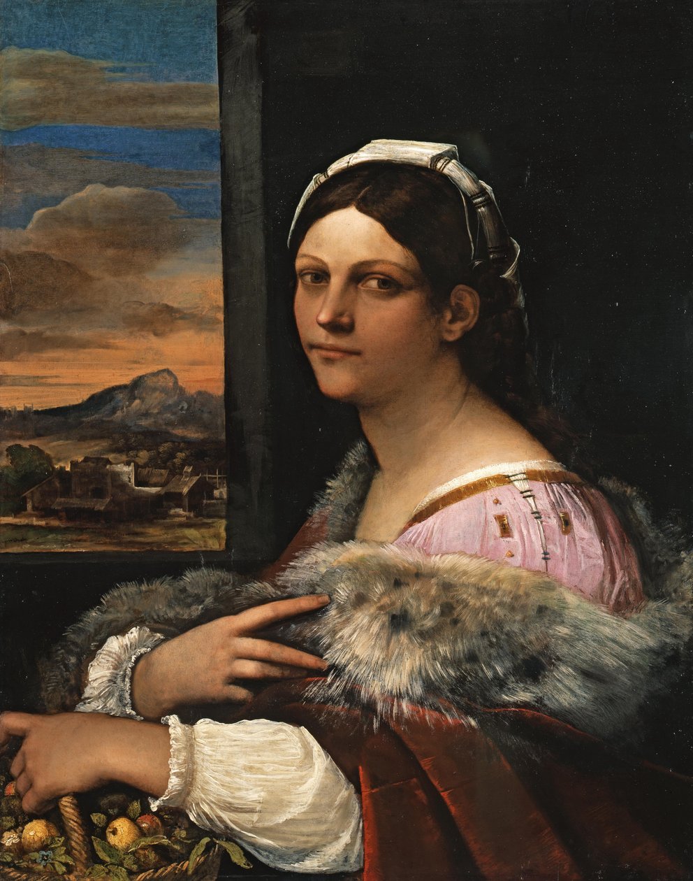 Portrett av en ung romersk kvinne av Sebastiano del Piombo