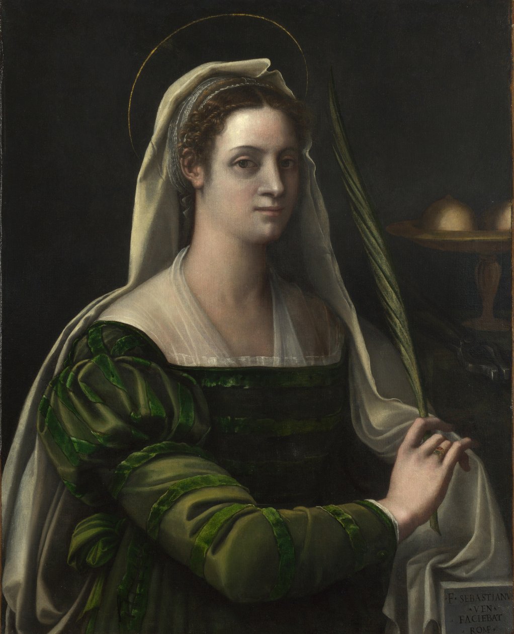 Den hellige Agatha, ca. 1540 av Sebastiano del Piombo