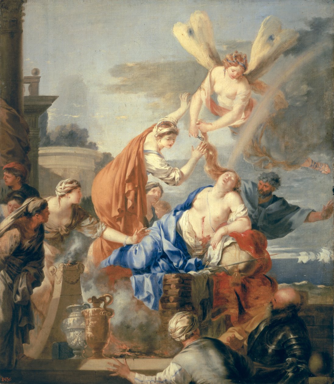 Didos død, slutten av 1630-årene av Sébastien Bourdon