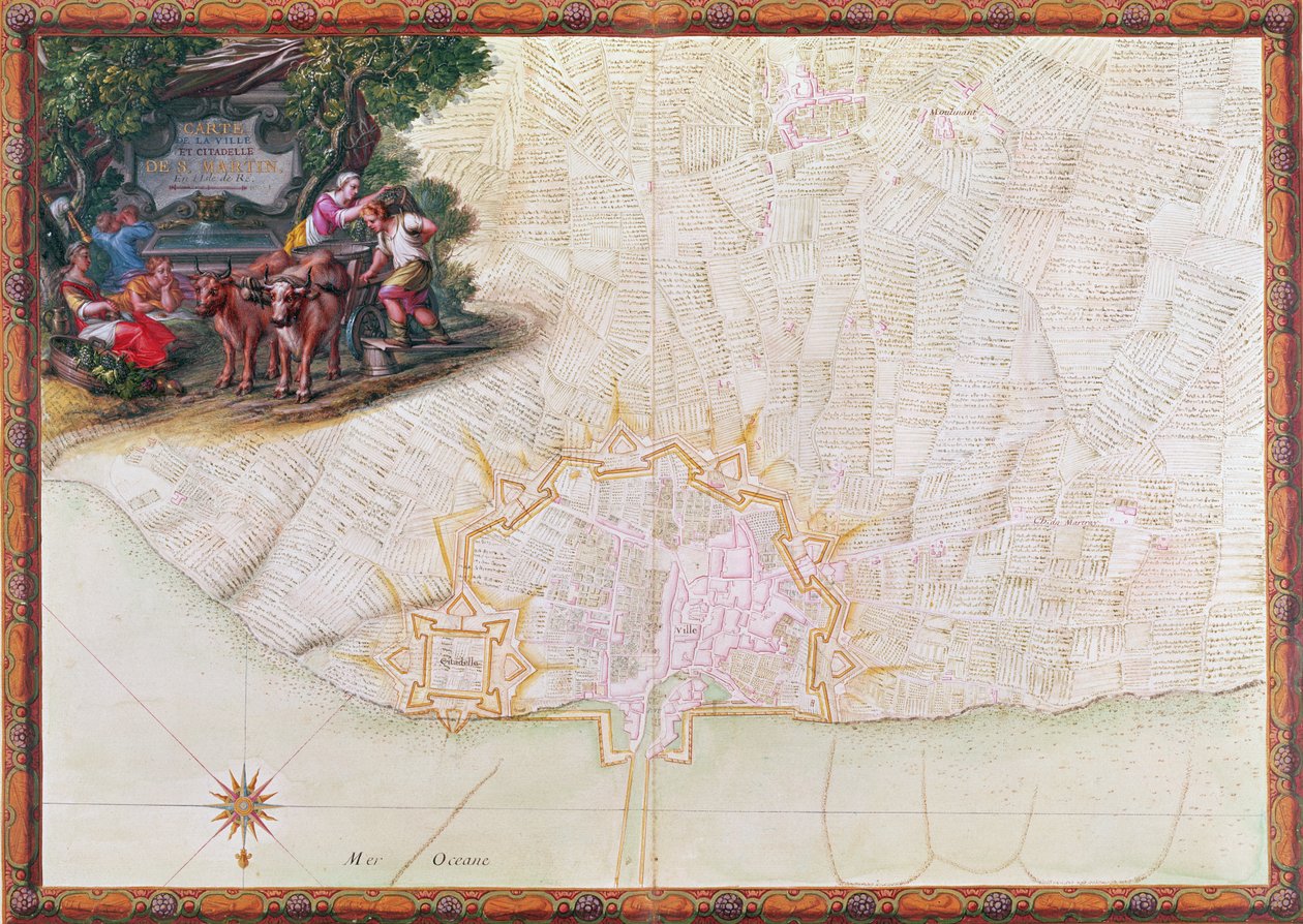 Frk. 988, Tome 3, fol. 39 Kart over byen og citadellet Saint-Martin, Ile de Ré, fra 