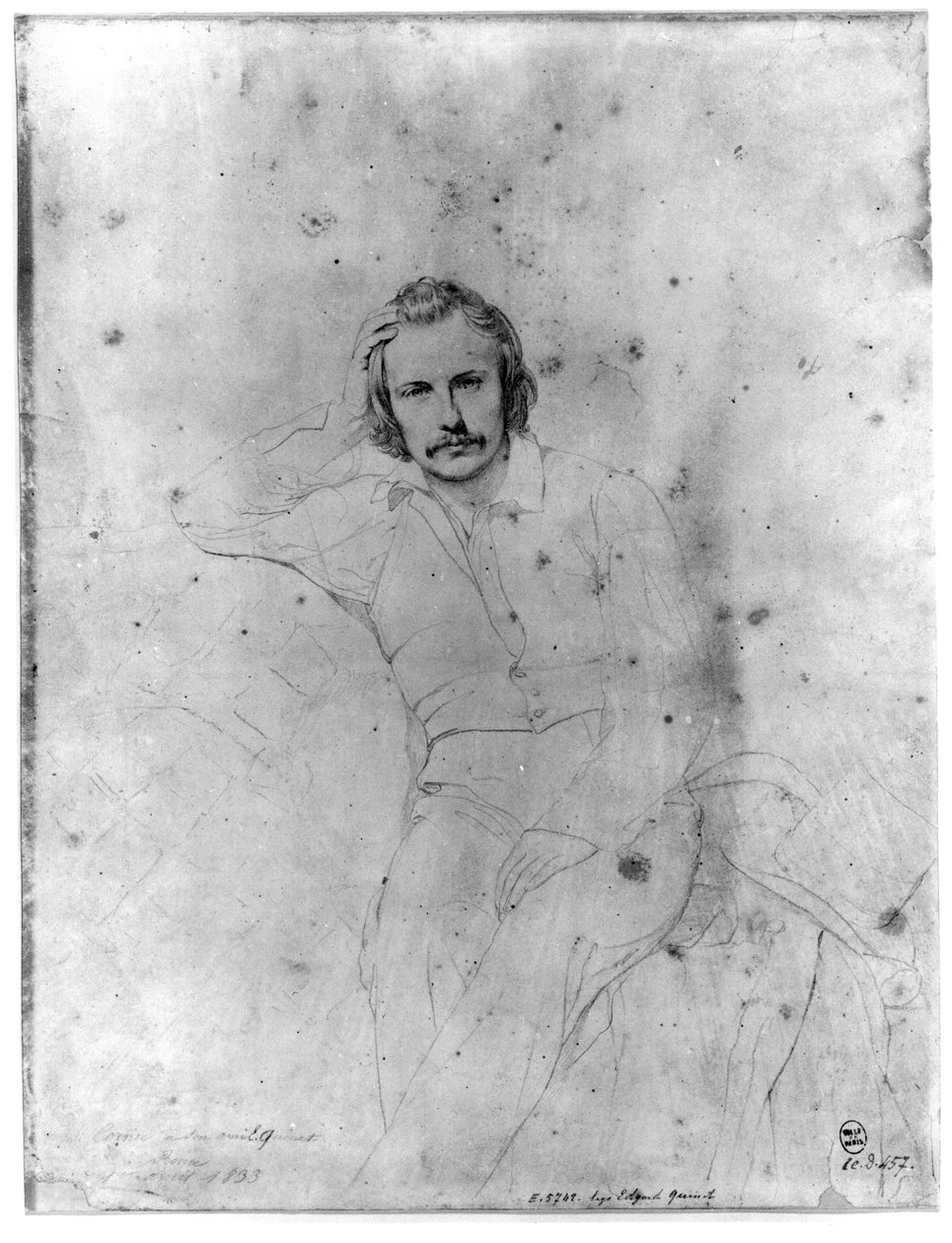 Edgar Quinet, 1833 av Sebastien Melchior Cornu