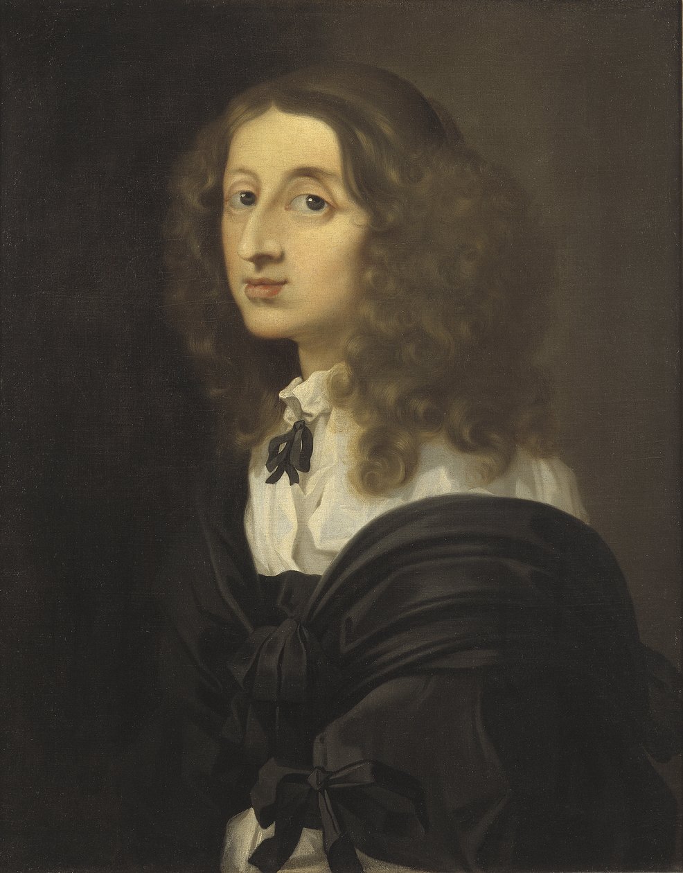 La reine Christine de Suede - Portrett av dronning Christina av Sverige (1626-1689), av Bourdon, Sebastien (1616-1671). Olje på lerret. Mål: 72x58 cm. Nationalmuseum Stockholm av Sébastien Bourdon