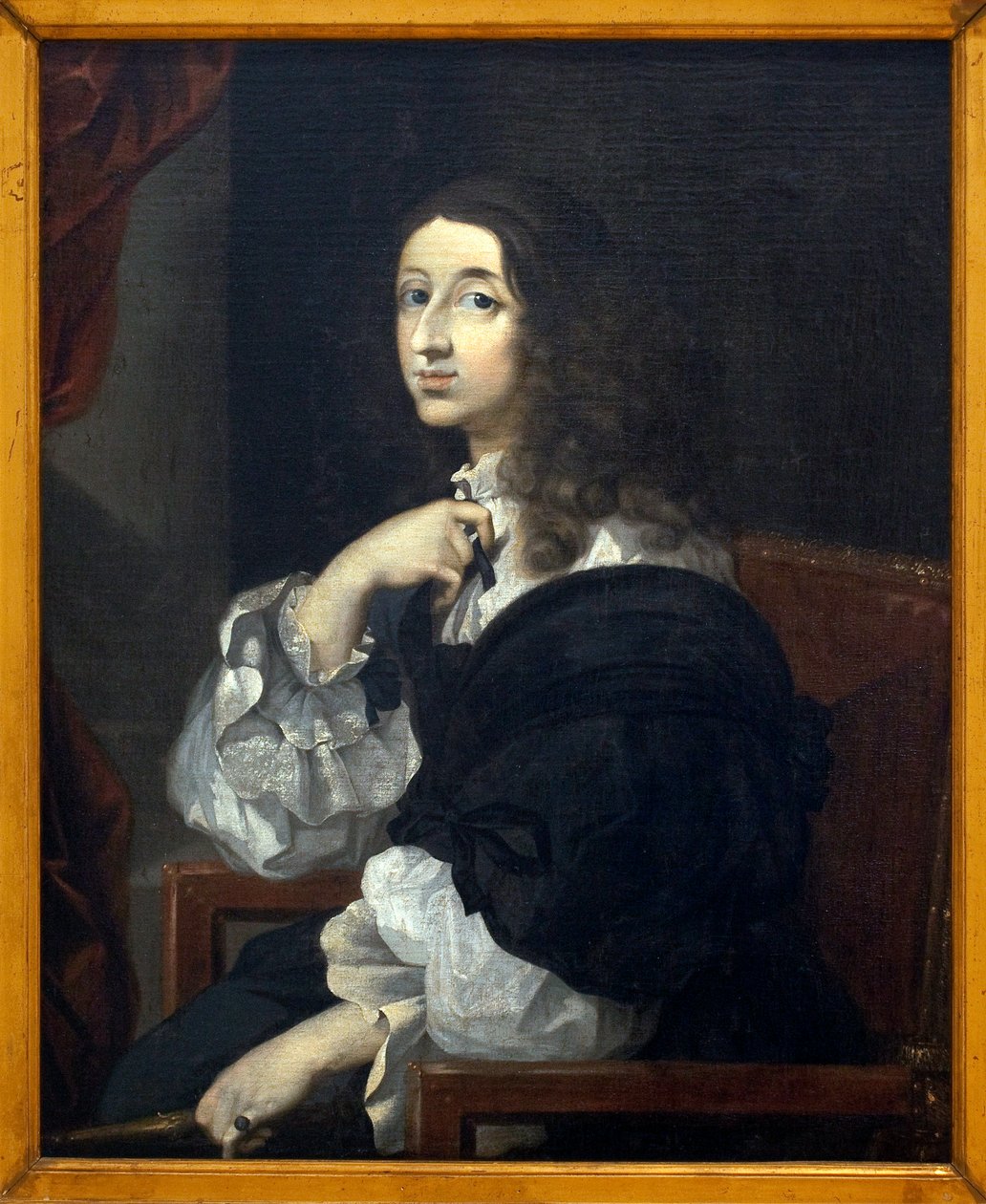Portrett av dronning Christine av Suede (Kristina Vasa av Sébastien Bourdon