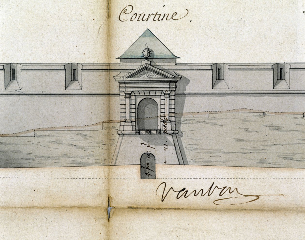 Festningsverk Courtine av Vauban av Sebastien Le Prestre de Vauban